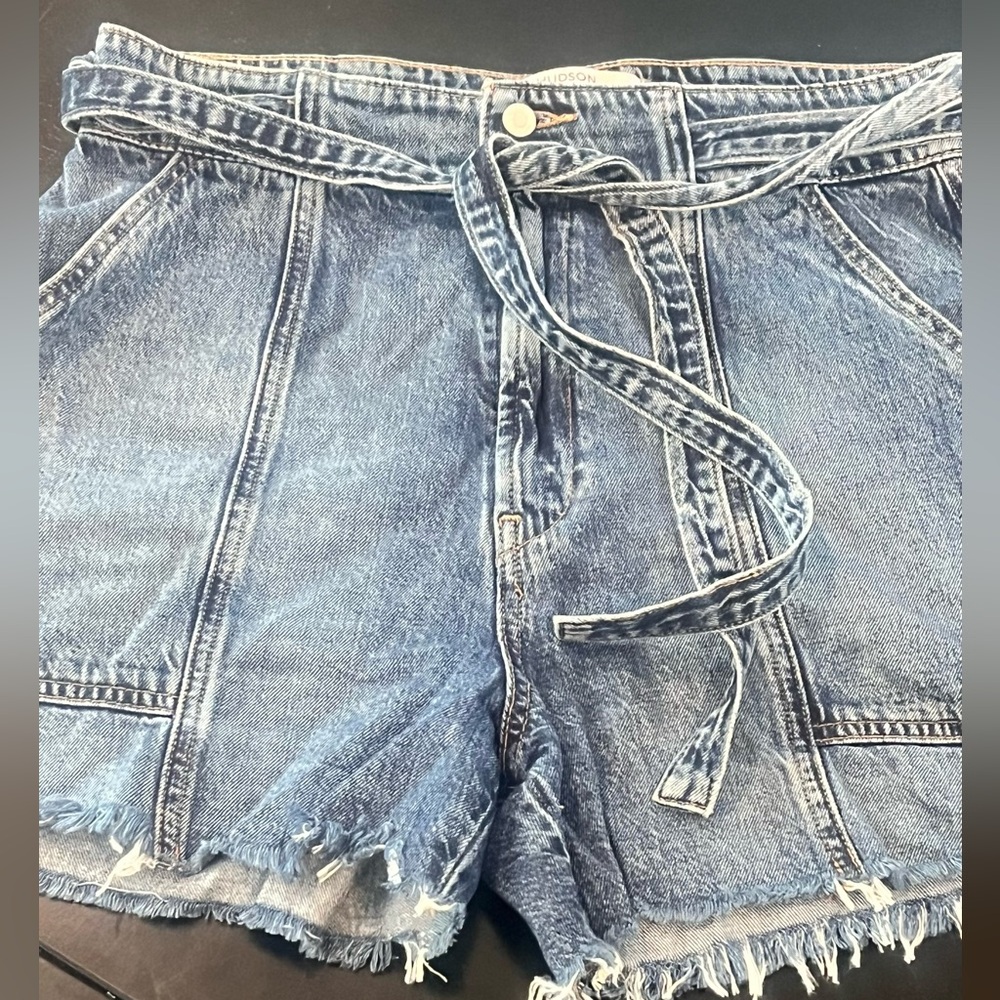 Hudson Jeans Blue Distressed Jean Shorts